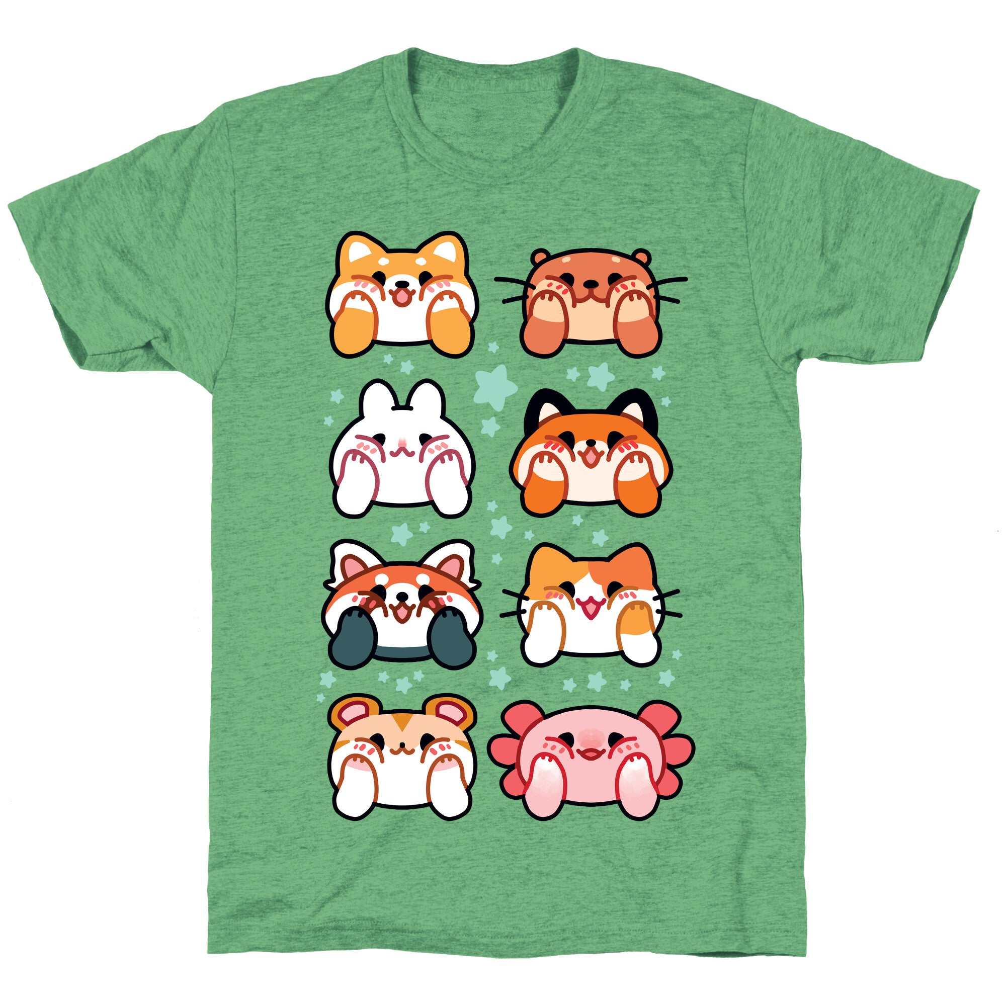 Kawaii Squishy Face Animals Unisex Triblend Tee