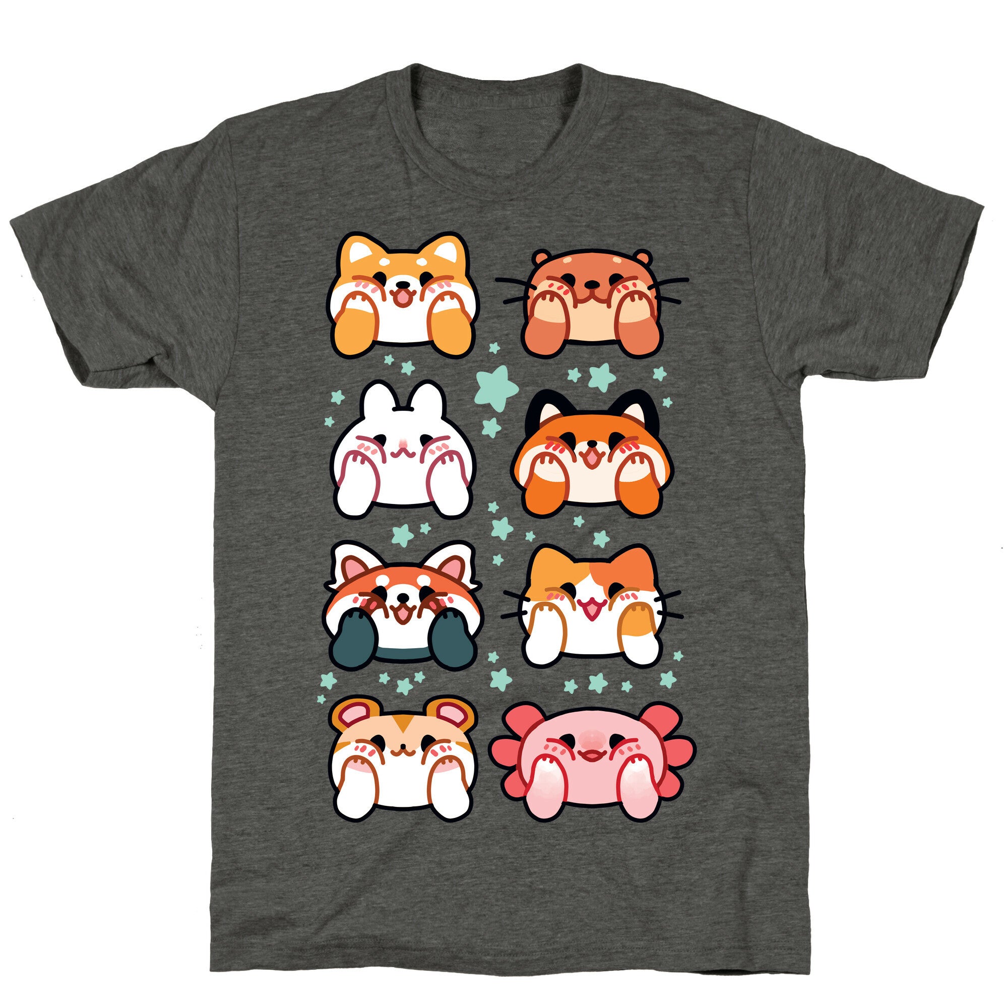 Kawaii Squishy Face Animals Unisex Triblend Tee