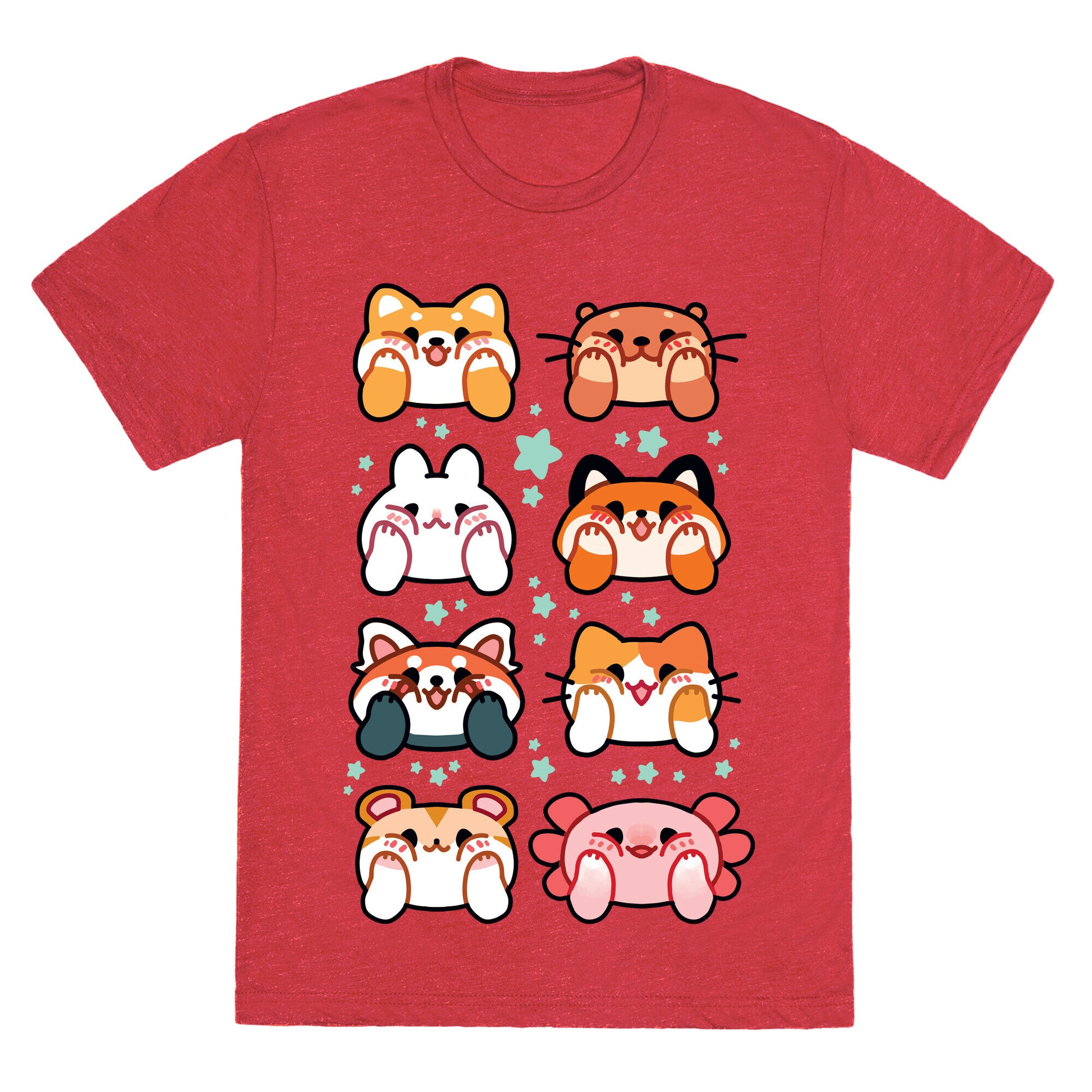 Kawaii Squishy Face Animals Unisex Triblend Tee