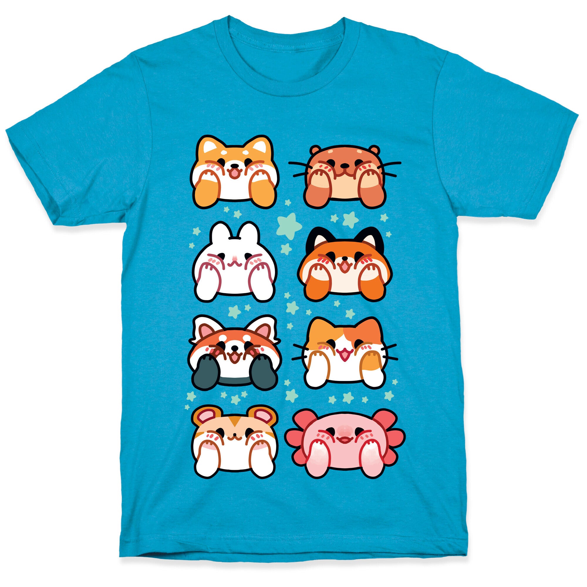 Kawaii Squishy Face Animals Unisex Triblend Tee