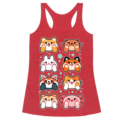 Kawaii Squishy Face Animals Racerback Tank