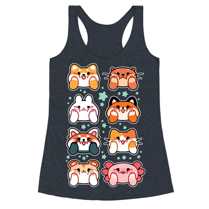 Kawaii Squishy Face Animals Racerback Tank