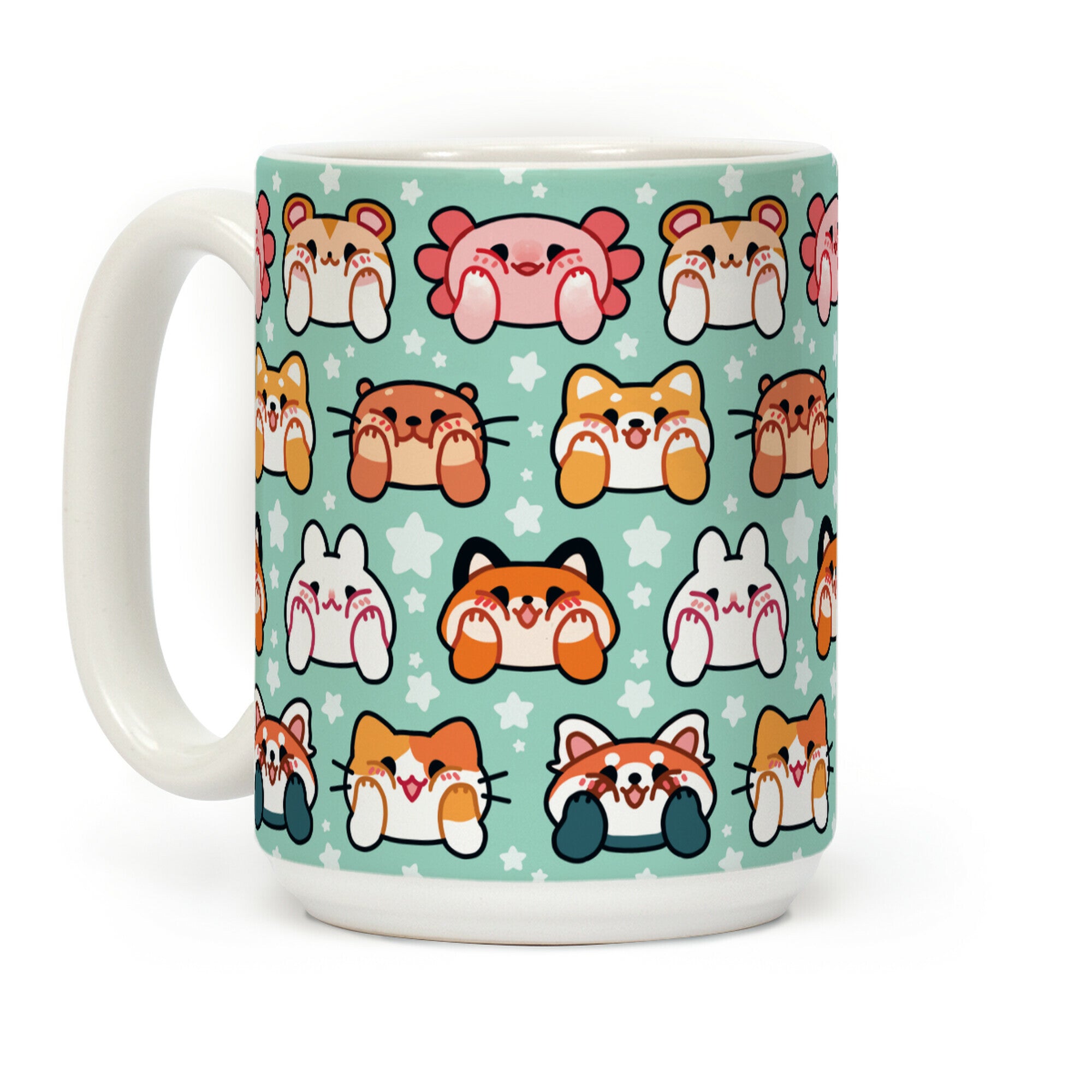 Kawaii Squishy Face Animals Coffee Mug