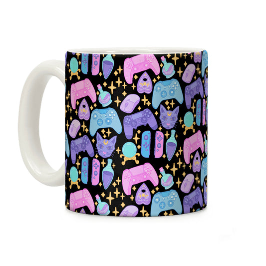 Gamer Witch Pattern Coffee Mug