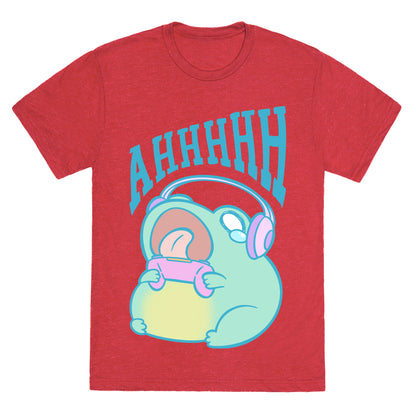 Gamer Frog Scream Unisex Triblend Tee
