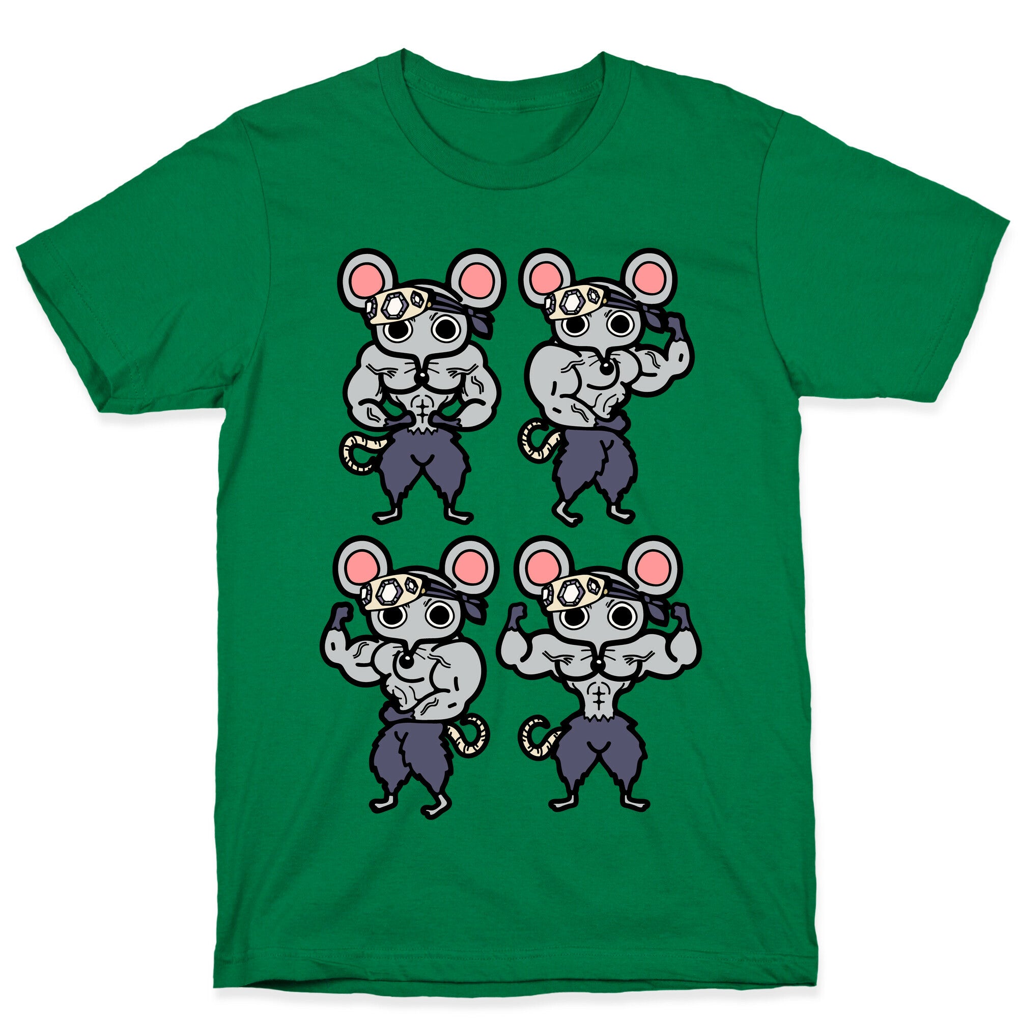 Muscle Mice Pattern Parody T-Shirt