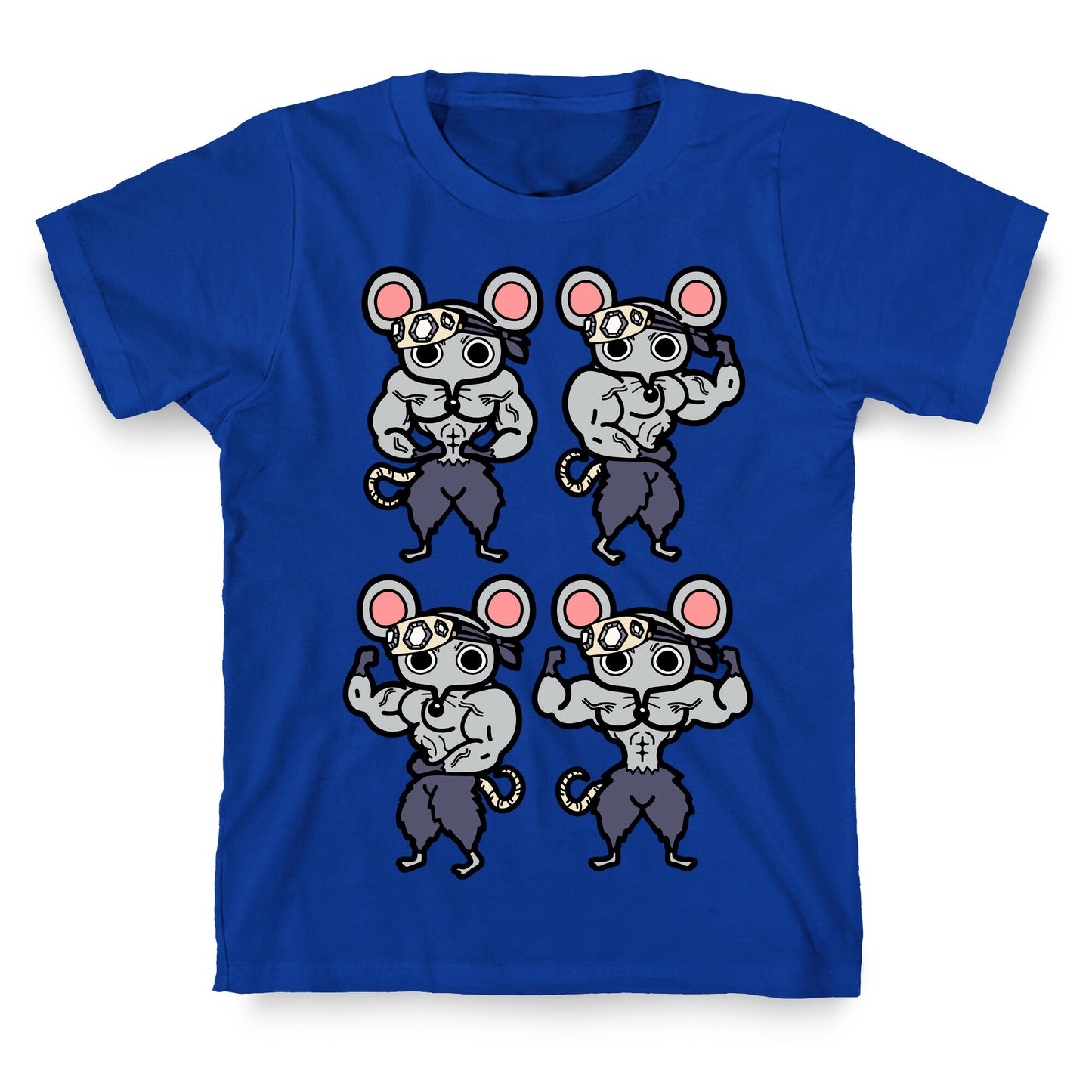 Muscle Mice Pattern Parody T-Shirt