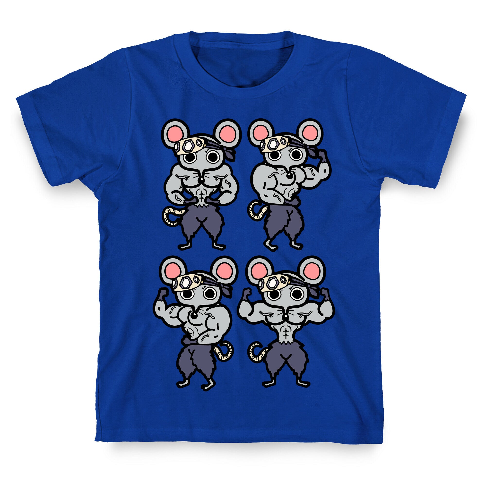 Muscle Mice Pattern Parody T-Shirt