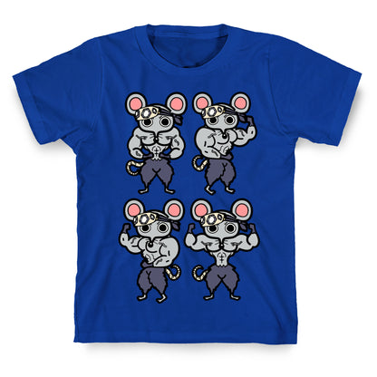 Muscle Mice Pattern Parody T-Shirt
