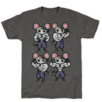 Muscle Mice Pattern Parody Unisex Triblend Tee