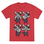 Muscle Mice Pattern Parody Unisex Triblend Tee