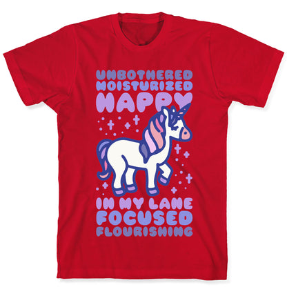 Unbothered Moisturized Happy Unicorn T-Shirt