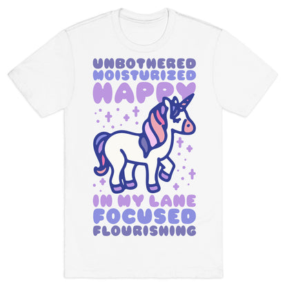 Unbothered Moisturized Happy Unicorn T-Shirt