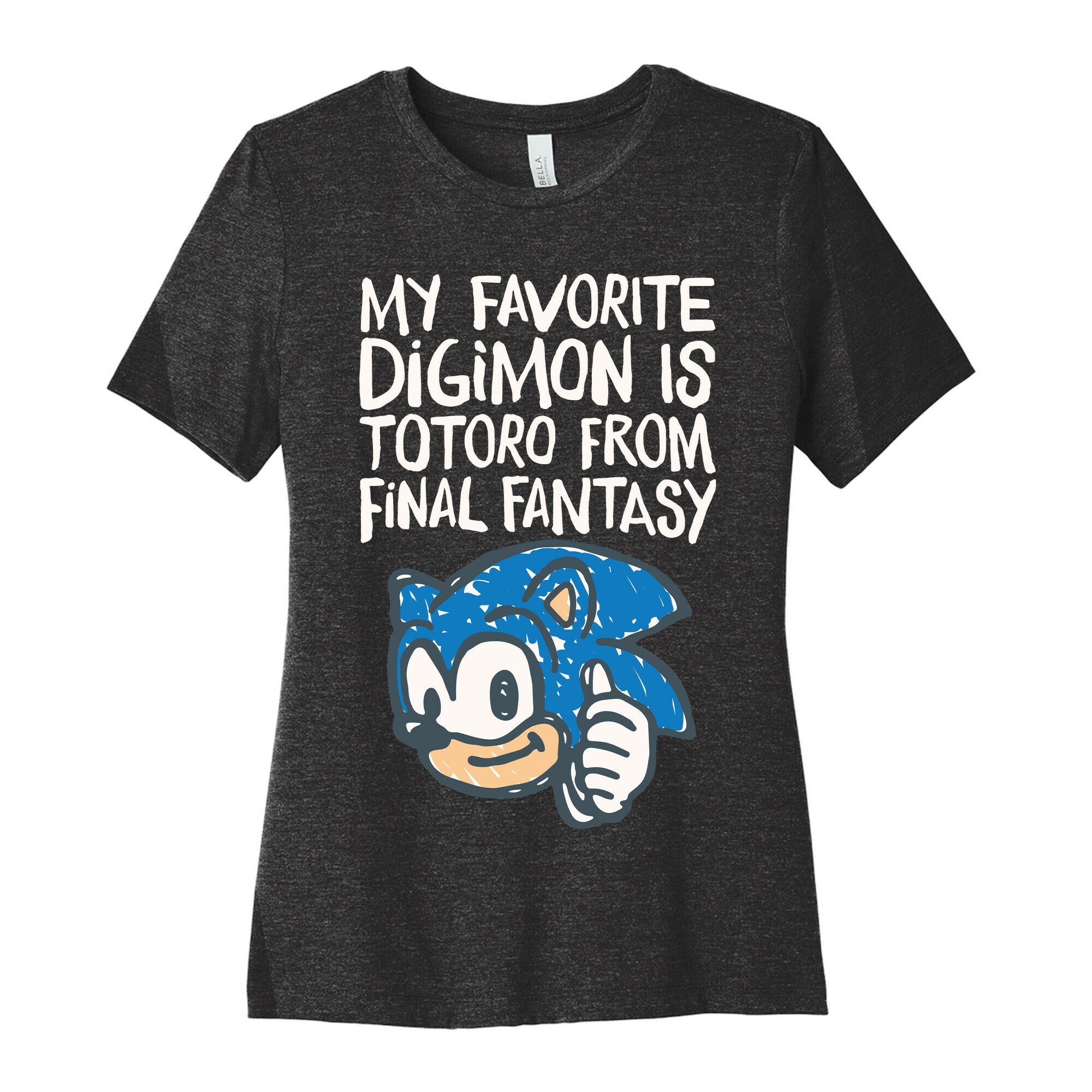 My Favorite Digimon Is Totoro From Final Fantasy Parody Women's Cotton Tee