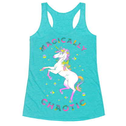 Magically Chaotic Unicorn Racerback Tank