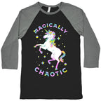 Magically Chaotic Unicorn Baseball Tee