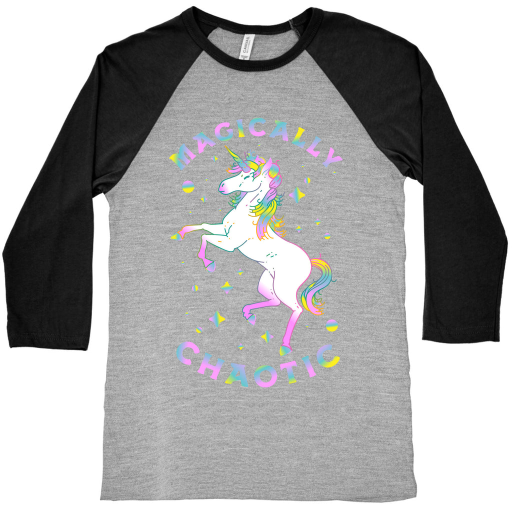 Magically Chaotic Unicorn Baseball Tee