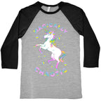 Magically Chaotic Unicorn Baseball Tee