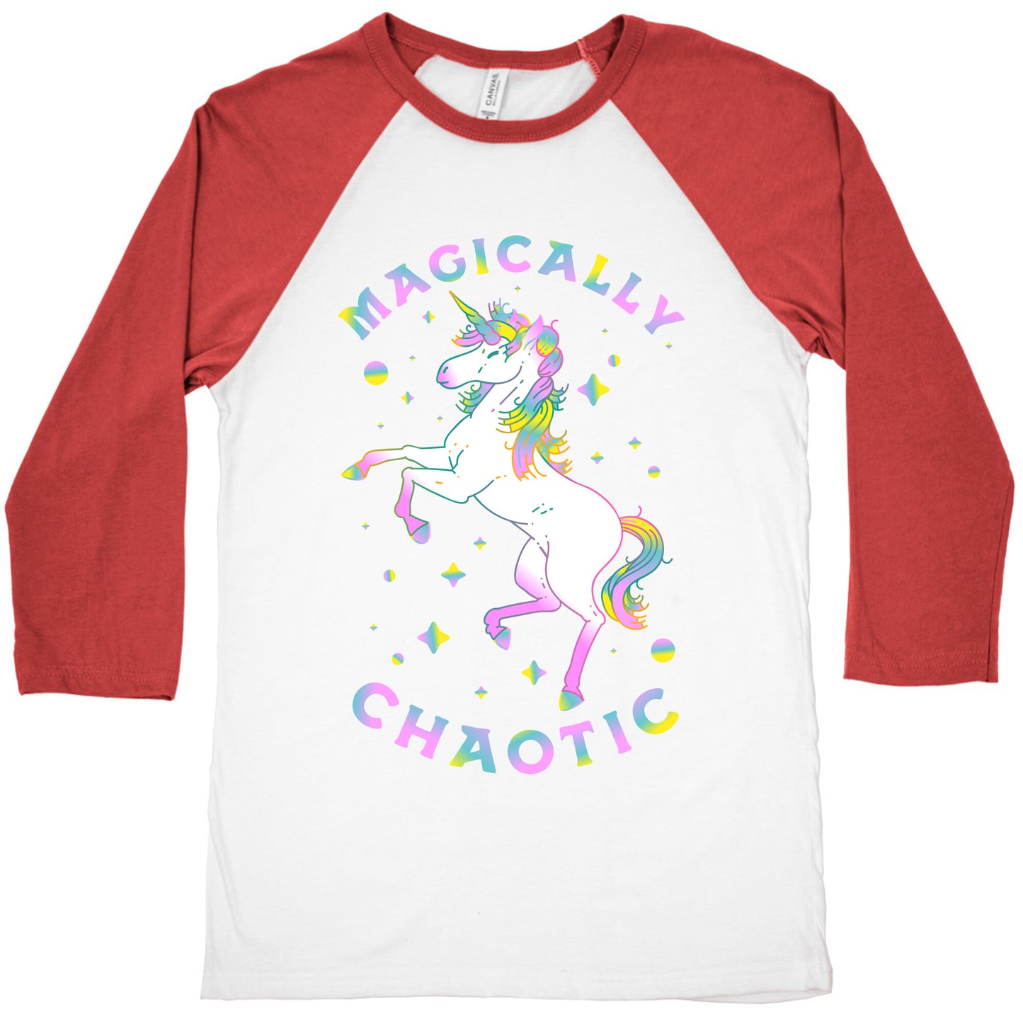 Magically Chaotic Unicorn Baseball Tee