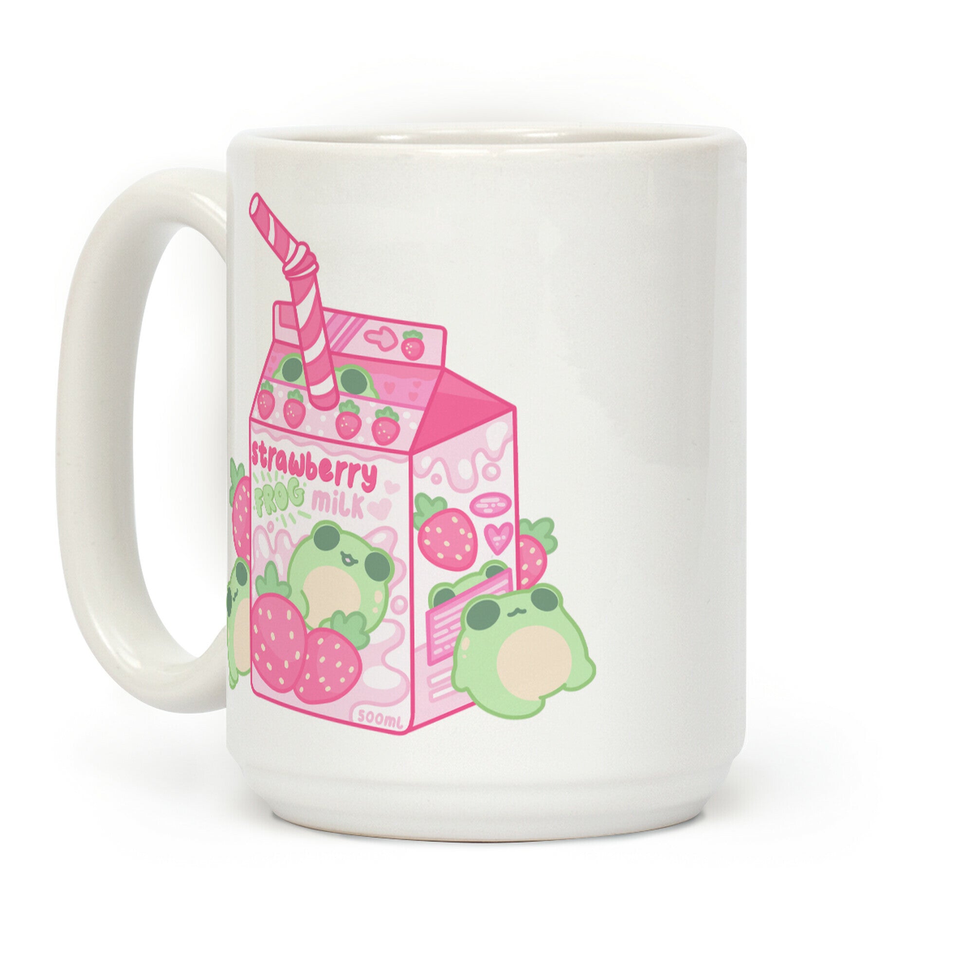 Kawaii Strawberry Frog Milk Coffee Mug