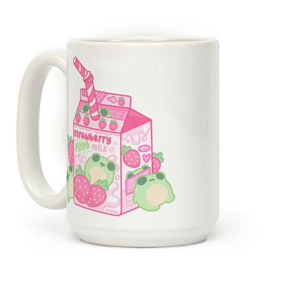 Kawaii Strawberry Frog Milk Coffee Mug
