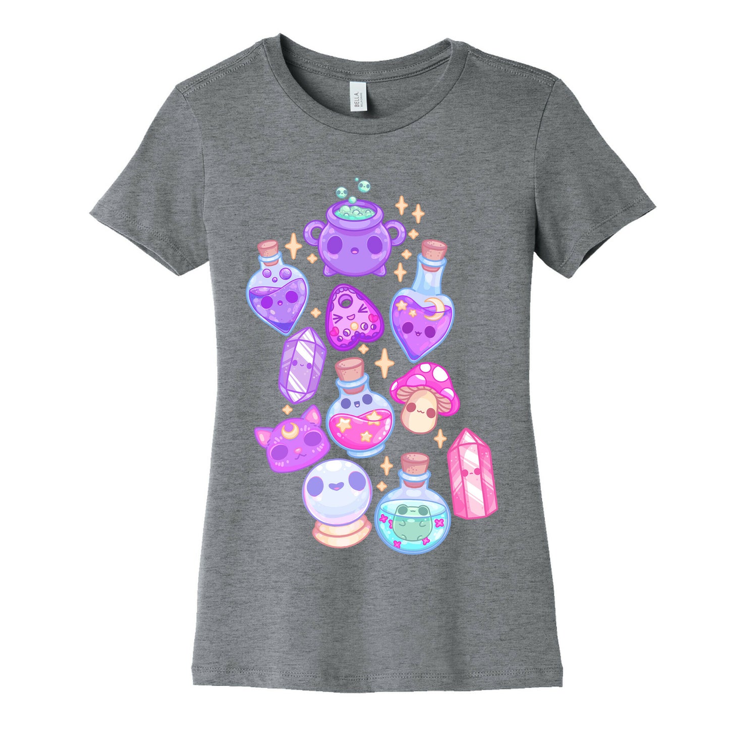 Kawaii Witchy Pattern Women's Cotton Tee