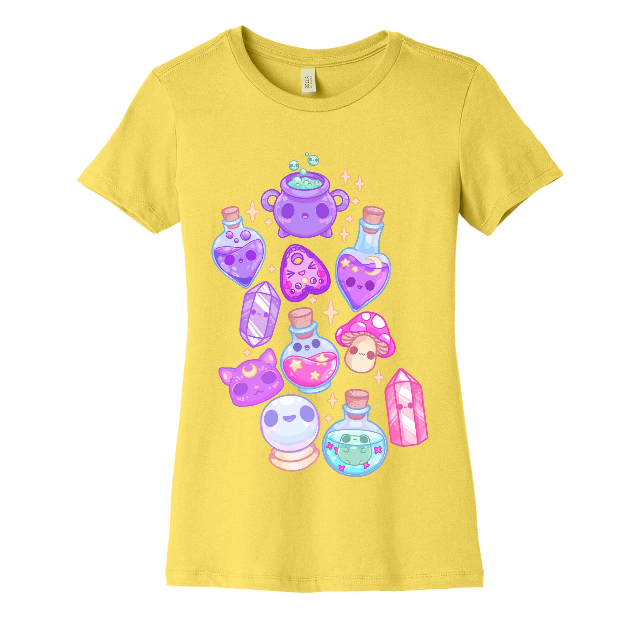 Kawaii Witchy Pattern Women's Cotton Tee