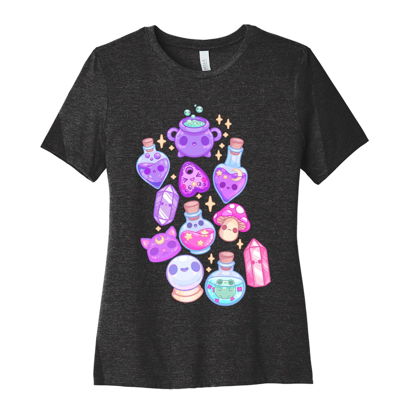 Kawaii Witchy Pattern Women's Cotton Tee