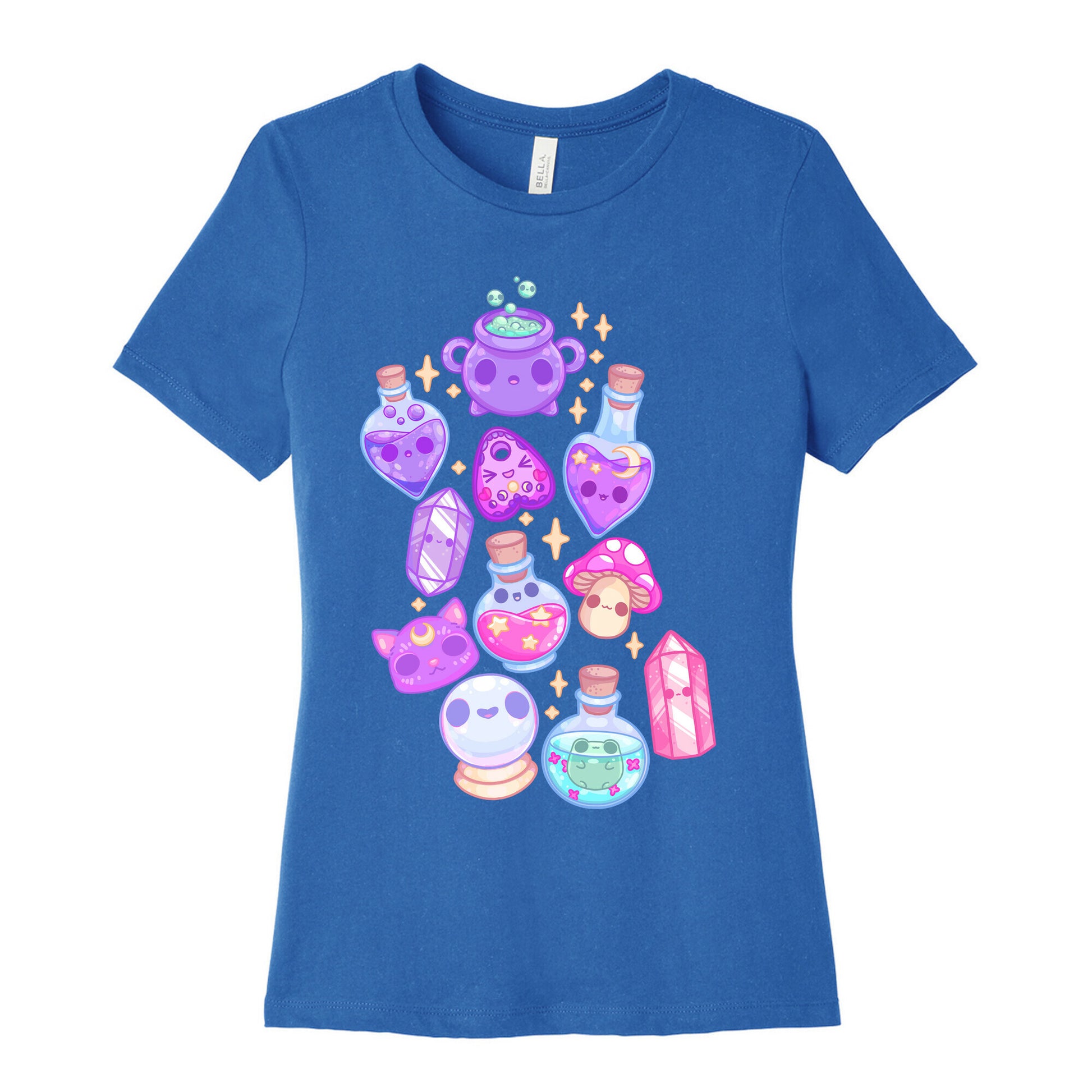 Kawaii Witchy Pattern Women's Cotton Tee