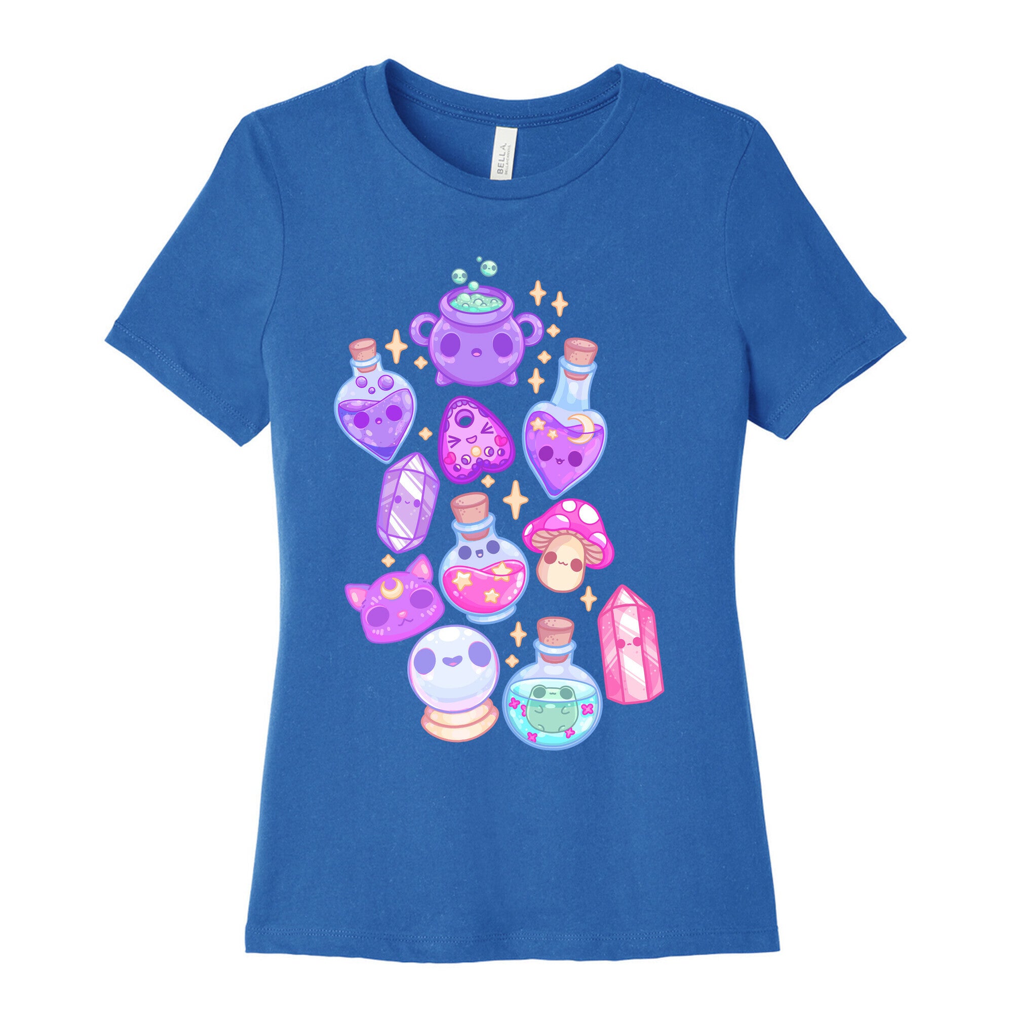 Kawaii Witchy Pattern Women's Cotton Tee