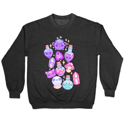 Kawaii Witchy Pattern Crewneck Sweatshirt