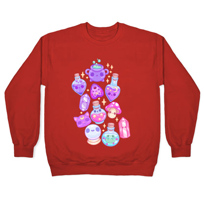 Kawaii Witchy Pattern Crewneck Sweatshirt
