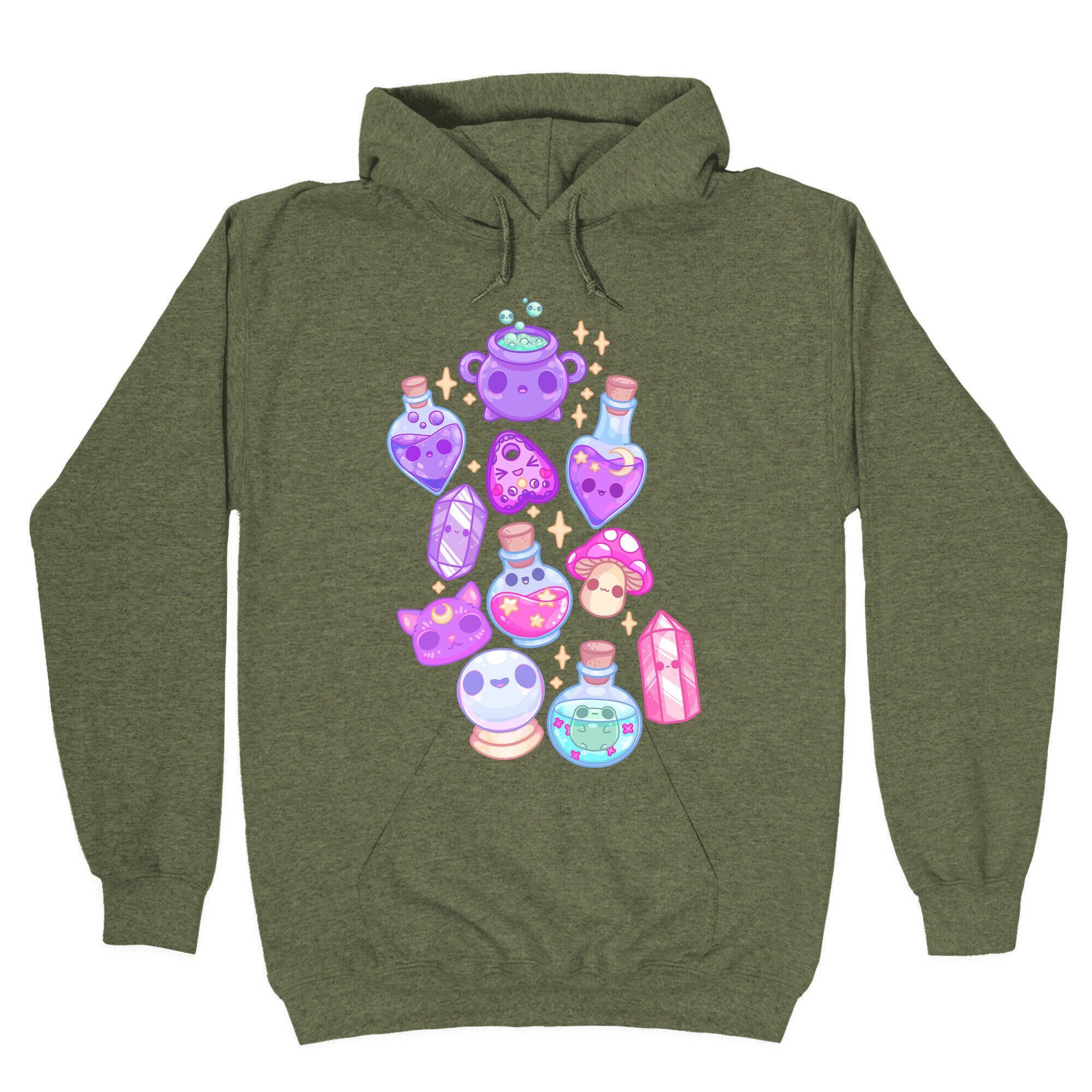 Kawaii Witchy Pattern Hoodie