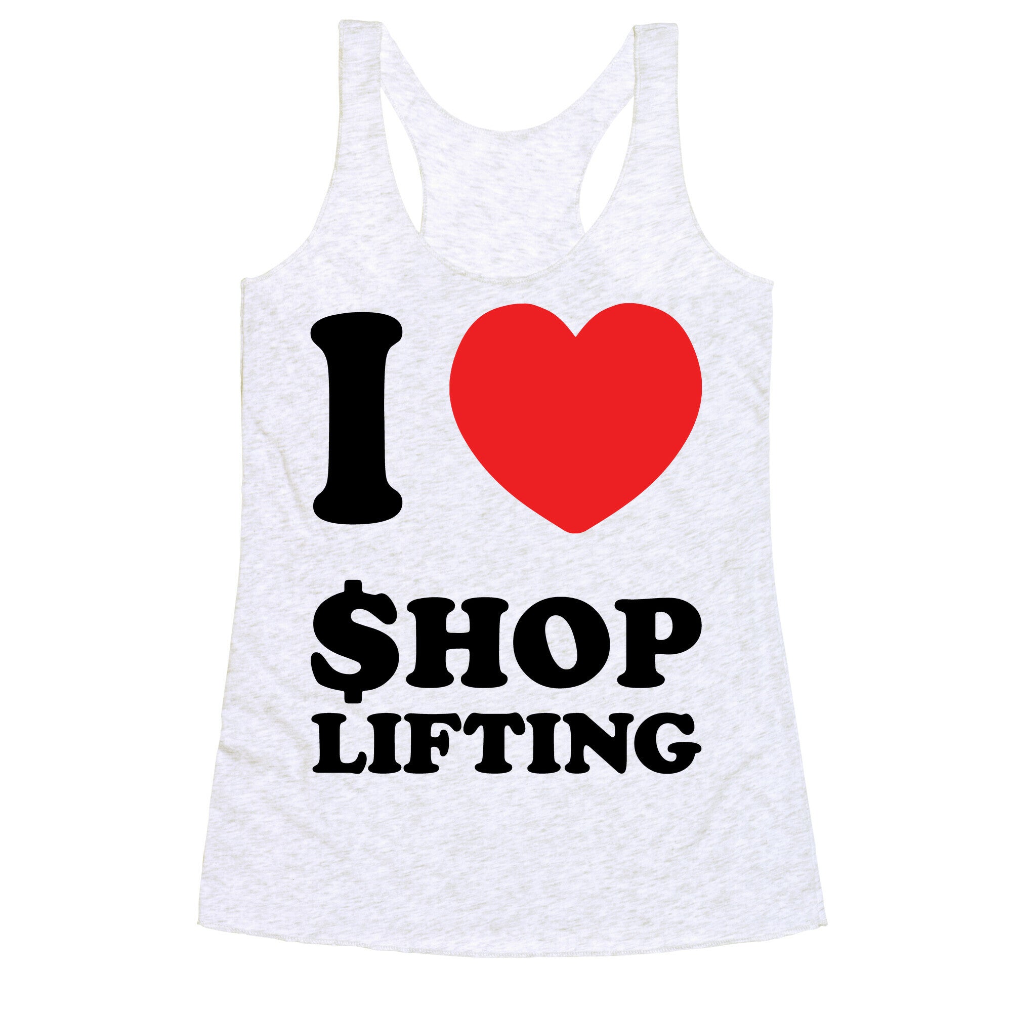 I Heart Shoplifting Racerback Tank