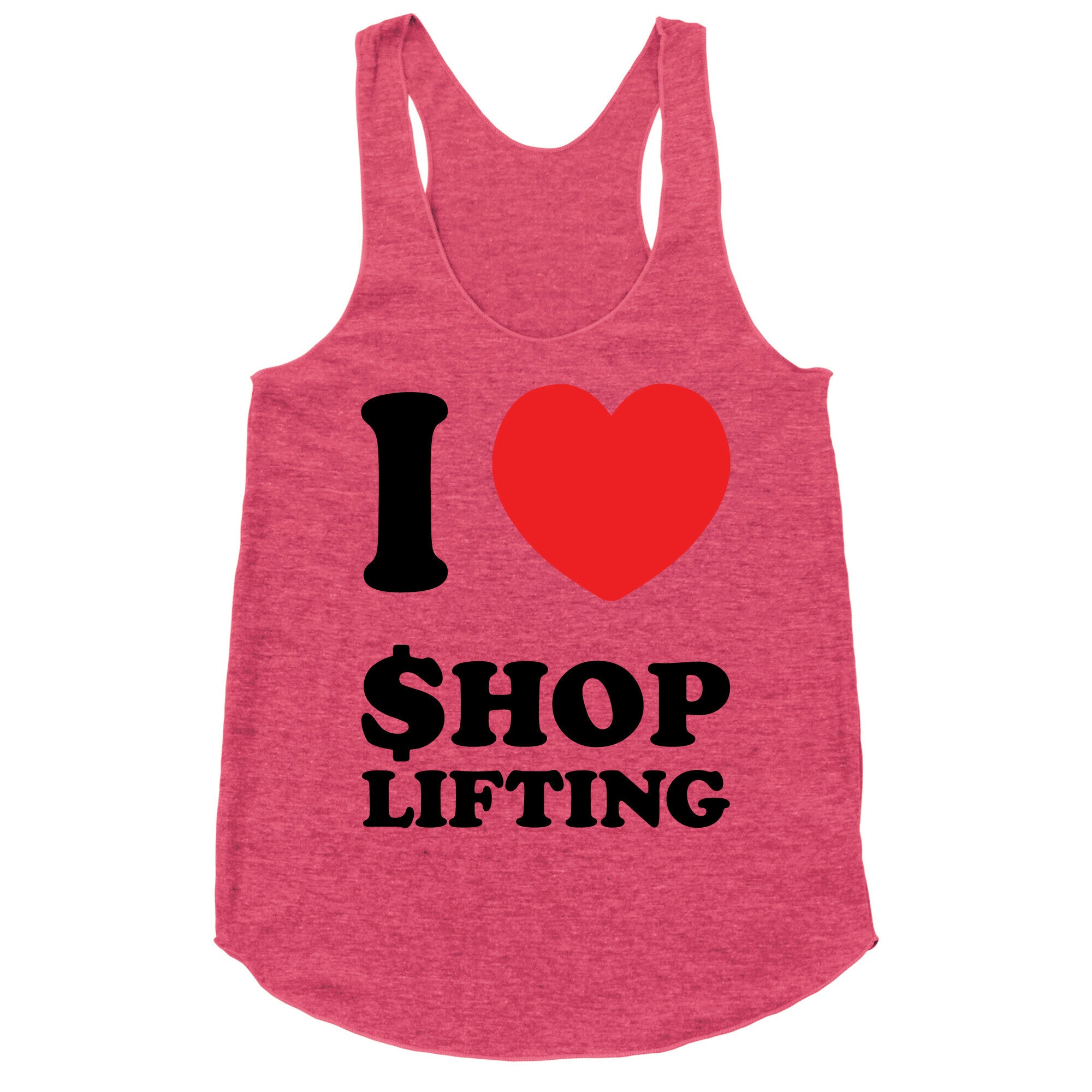 I Heart Shoplifting Racerback Tank