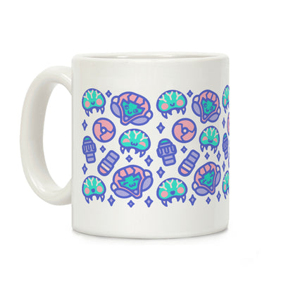 Kawaii Pastel Space Bounty Hunter and Aliens Parody Pattern Coffee Mug
