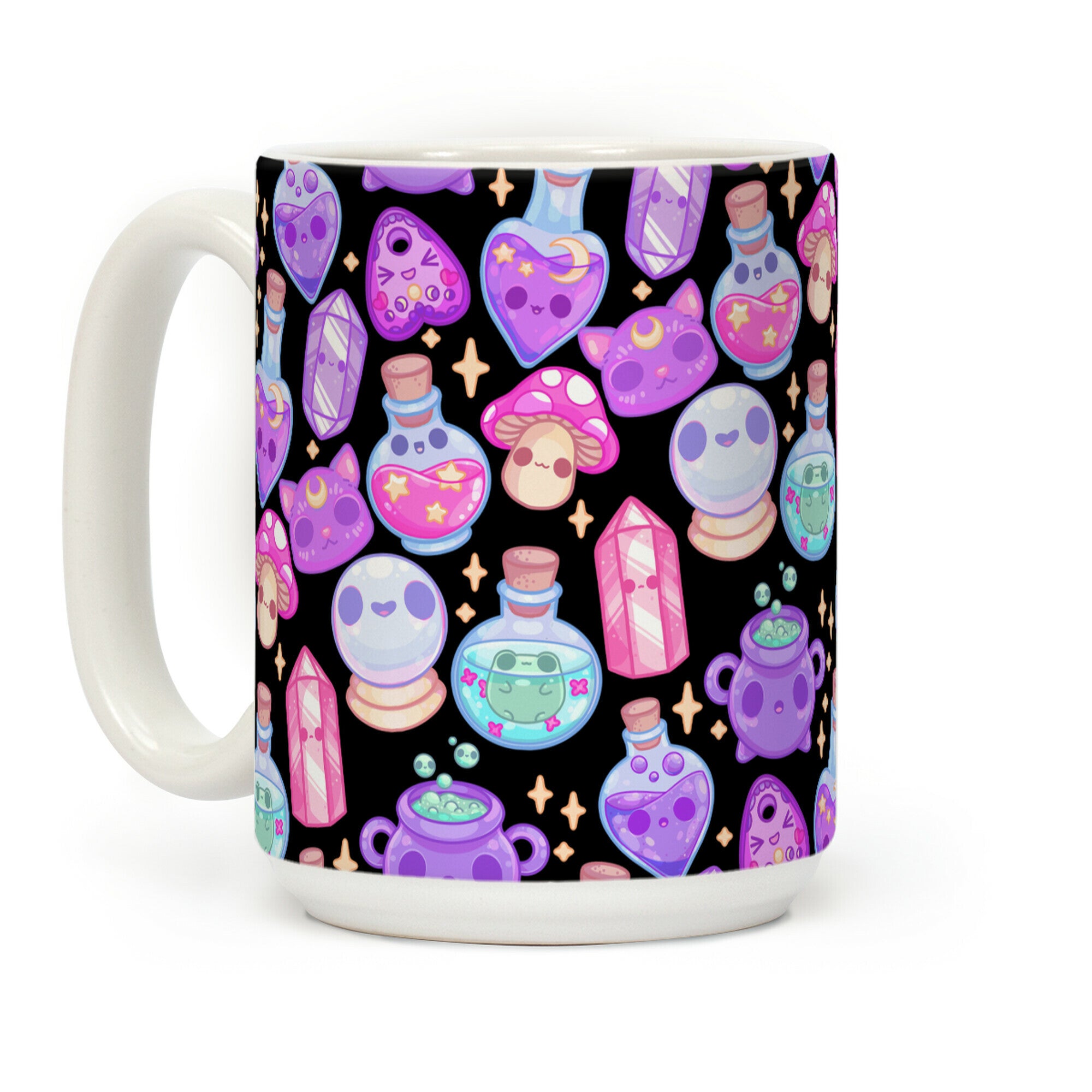 Kawaii Witchy Pattern Coffee Mug