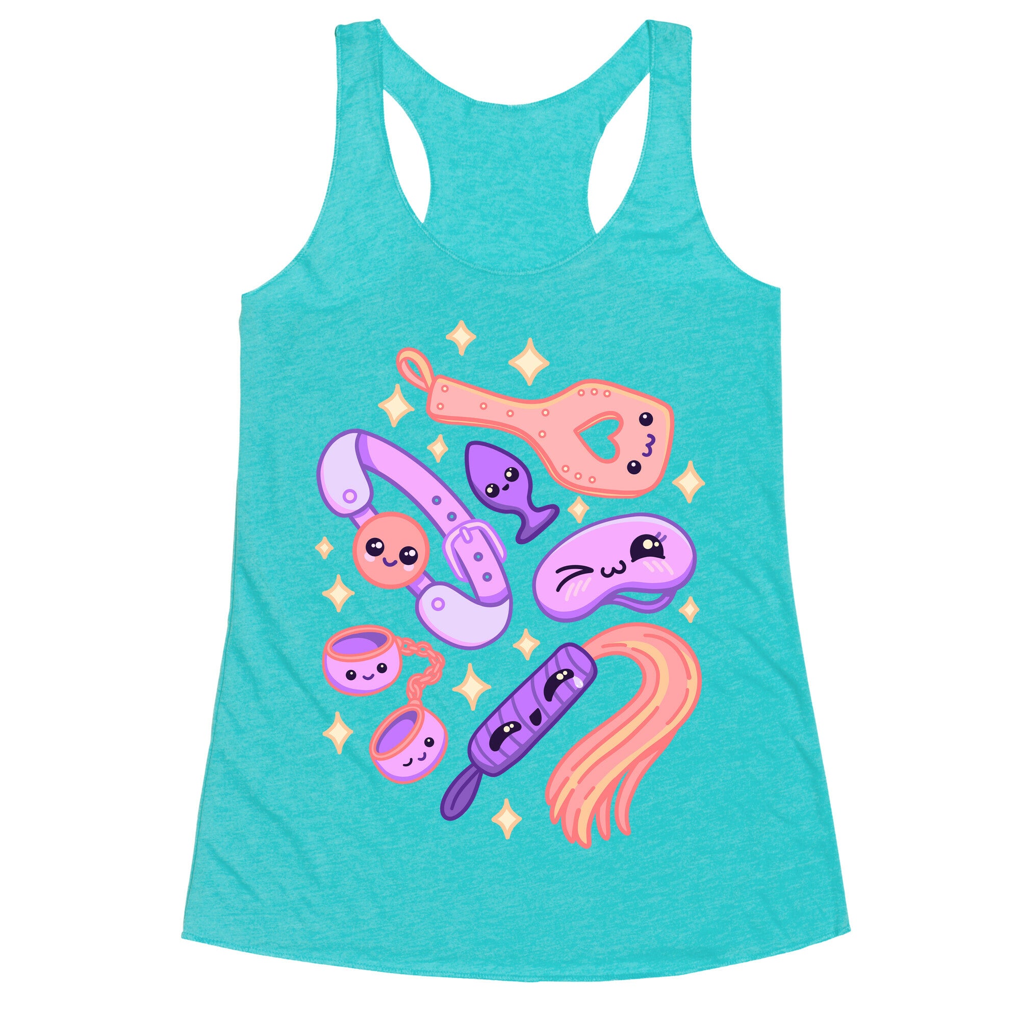 Kinky Kawaii Pattern Racerback Tank