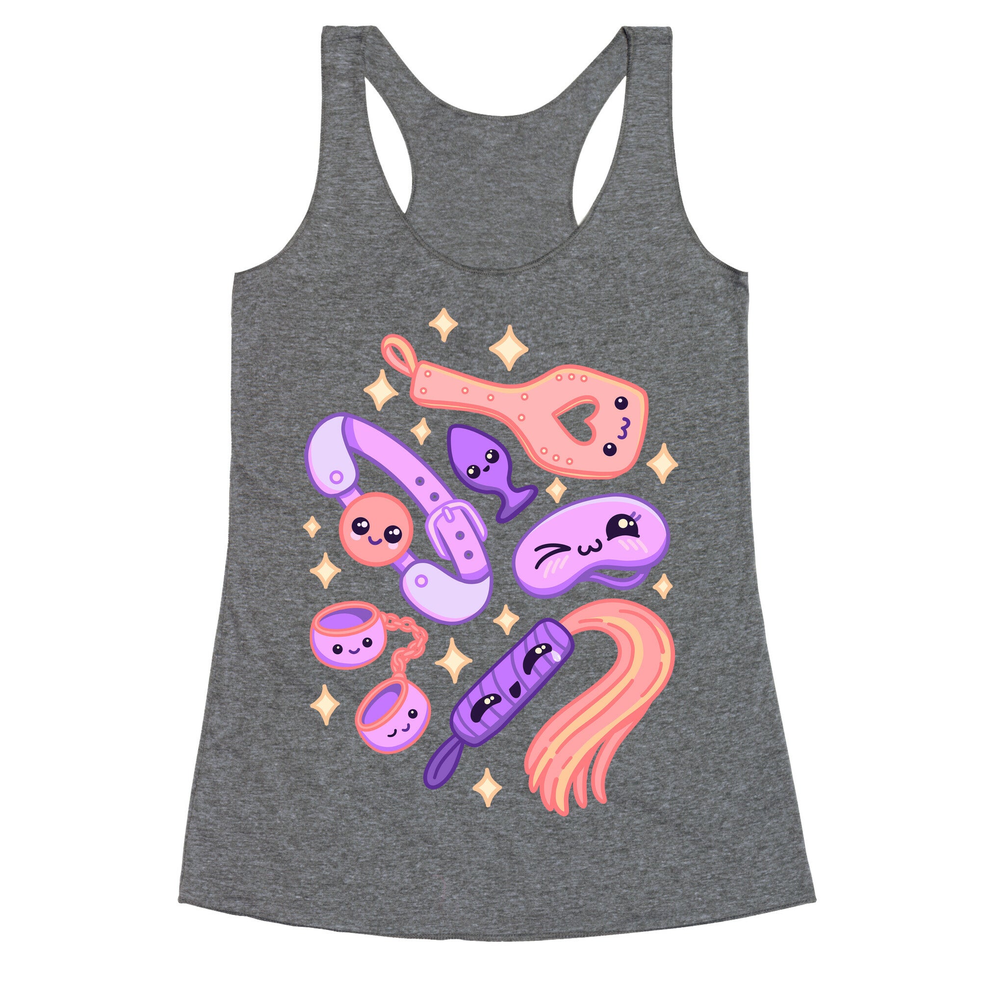 Kinky Kawaii Pattern Racerback Tank