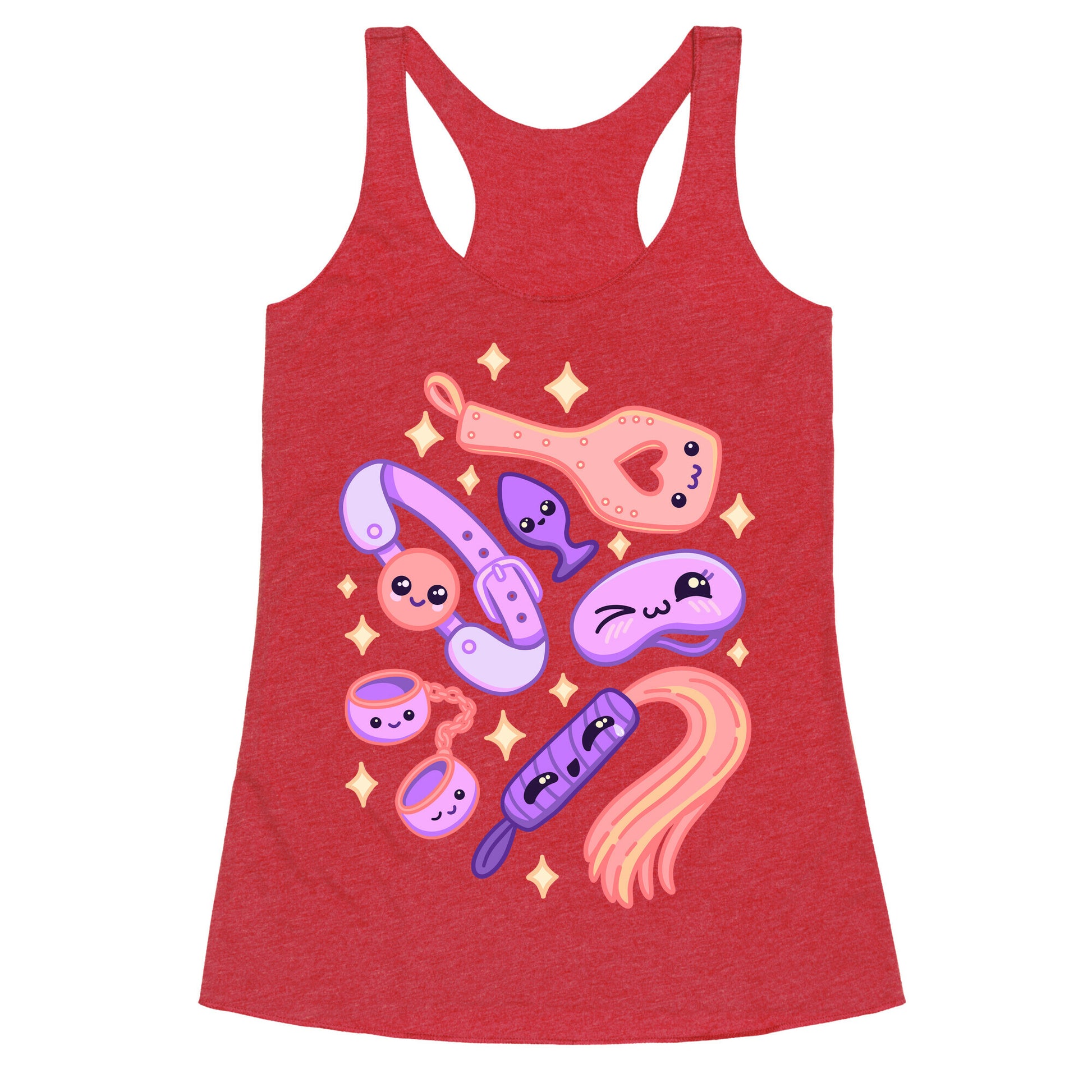 Kinky Kawaii Pattern Racerback Tank