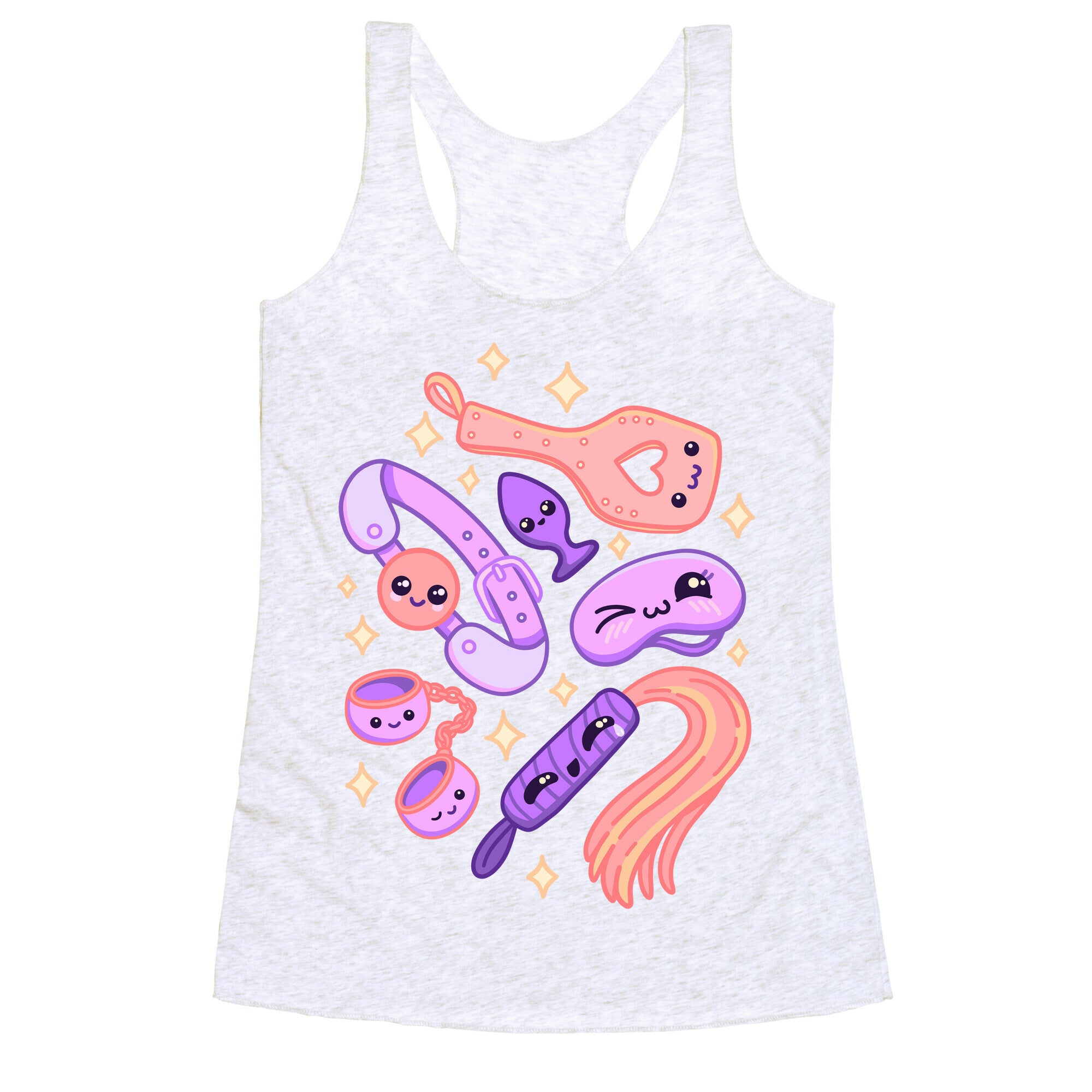 Kinky Kawaii Pattern Racerback Tank
