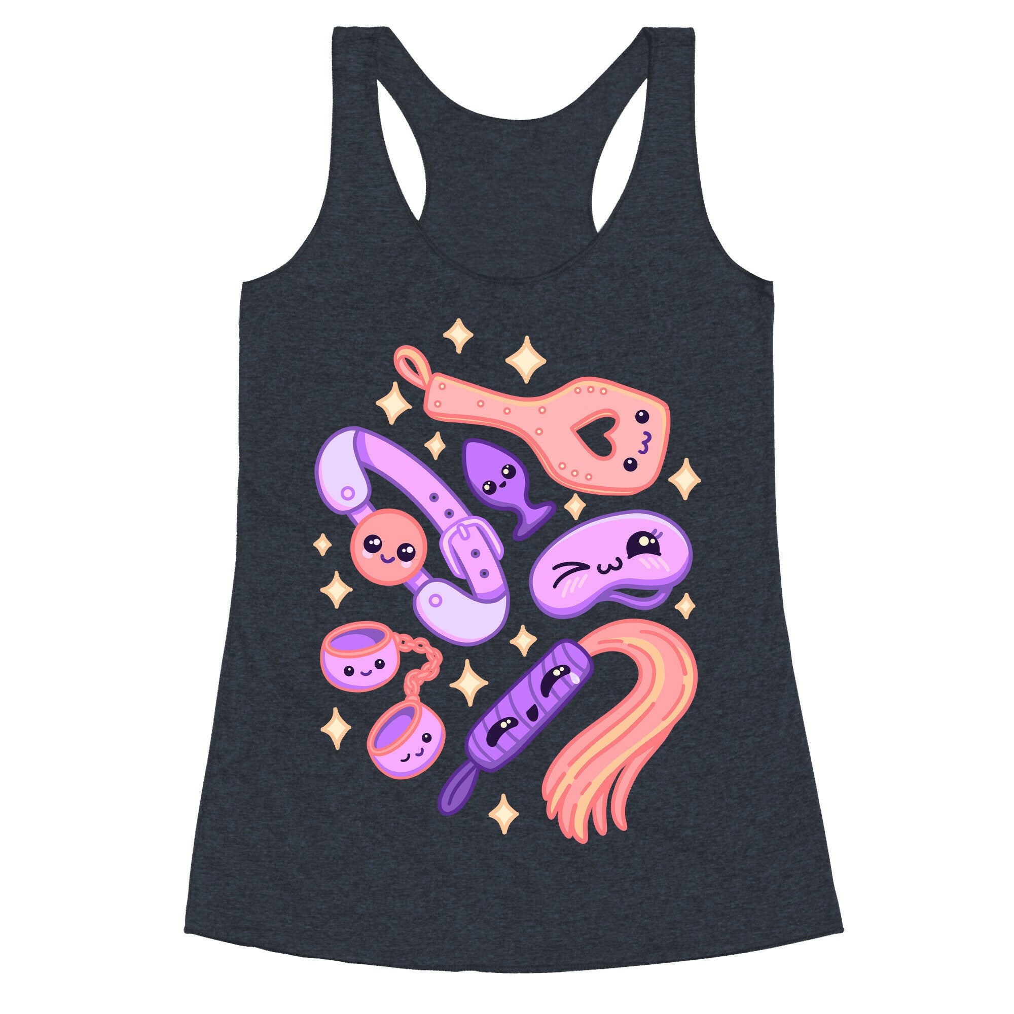 Kinky Kawaii Pattern Racerback Tank