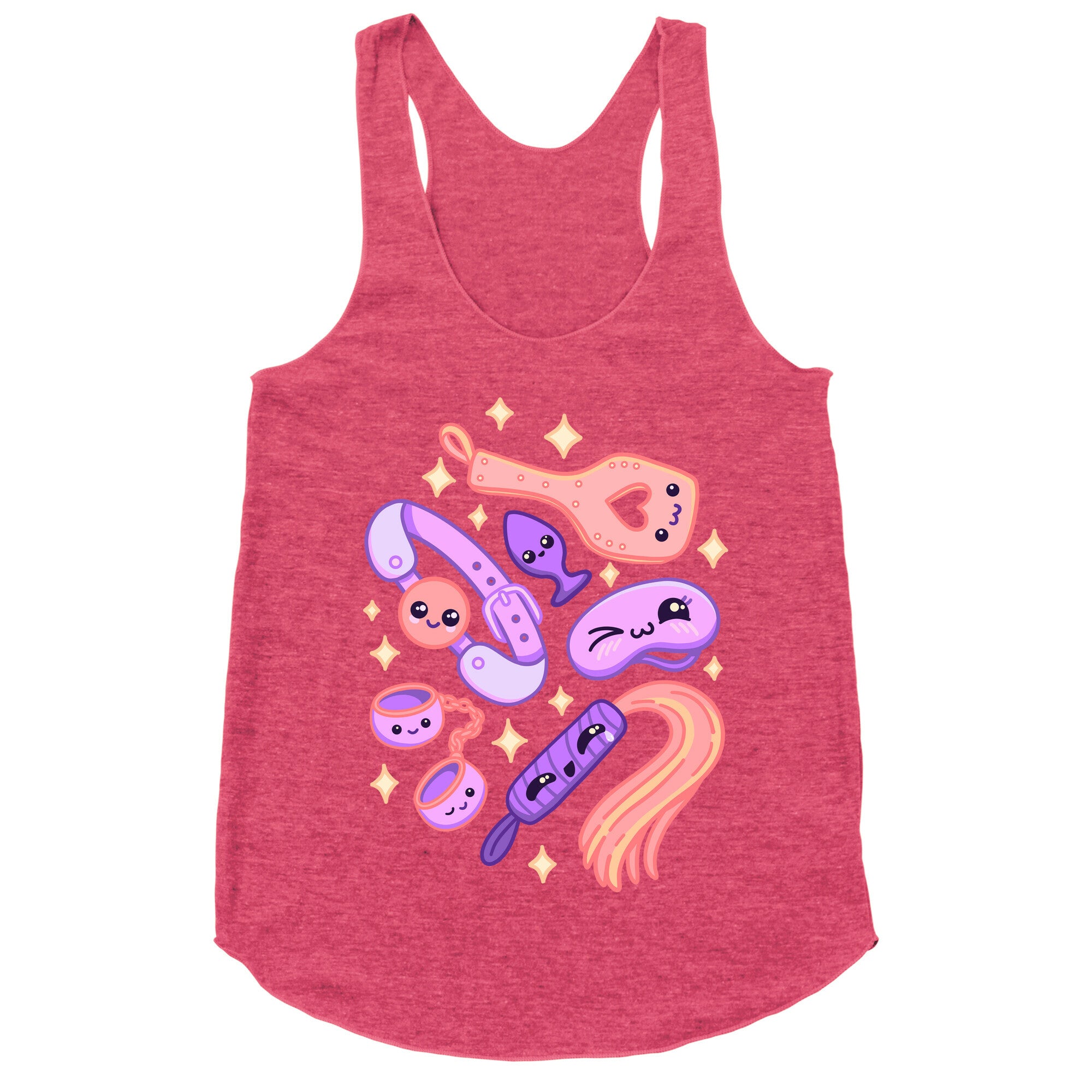 Kinky Kawaii Pattern Racerback Tank