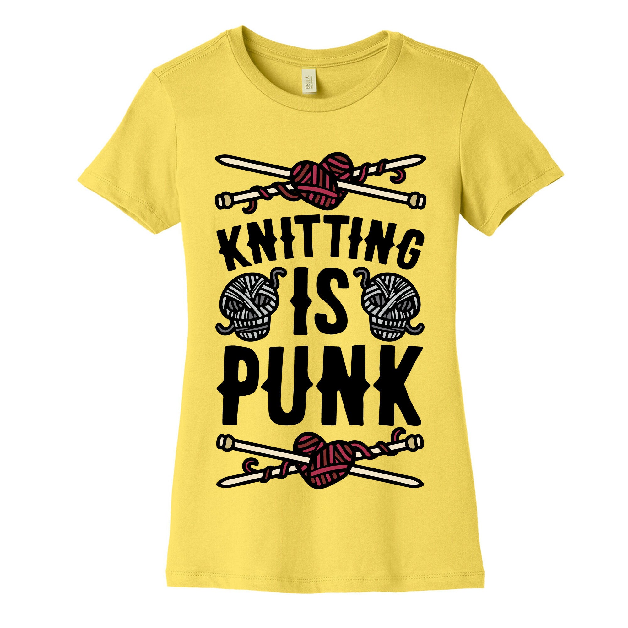 Knitting Is Punk Women's Cotton Tee