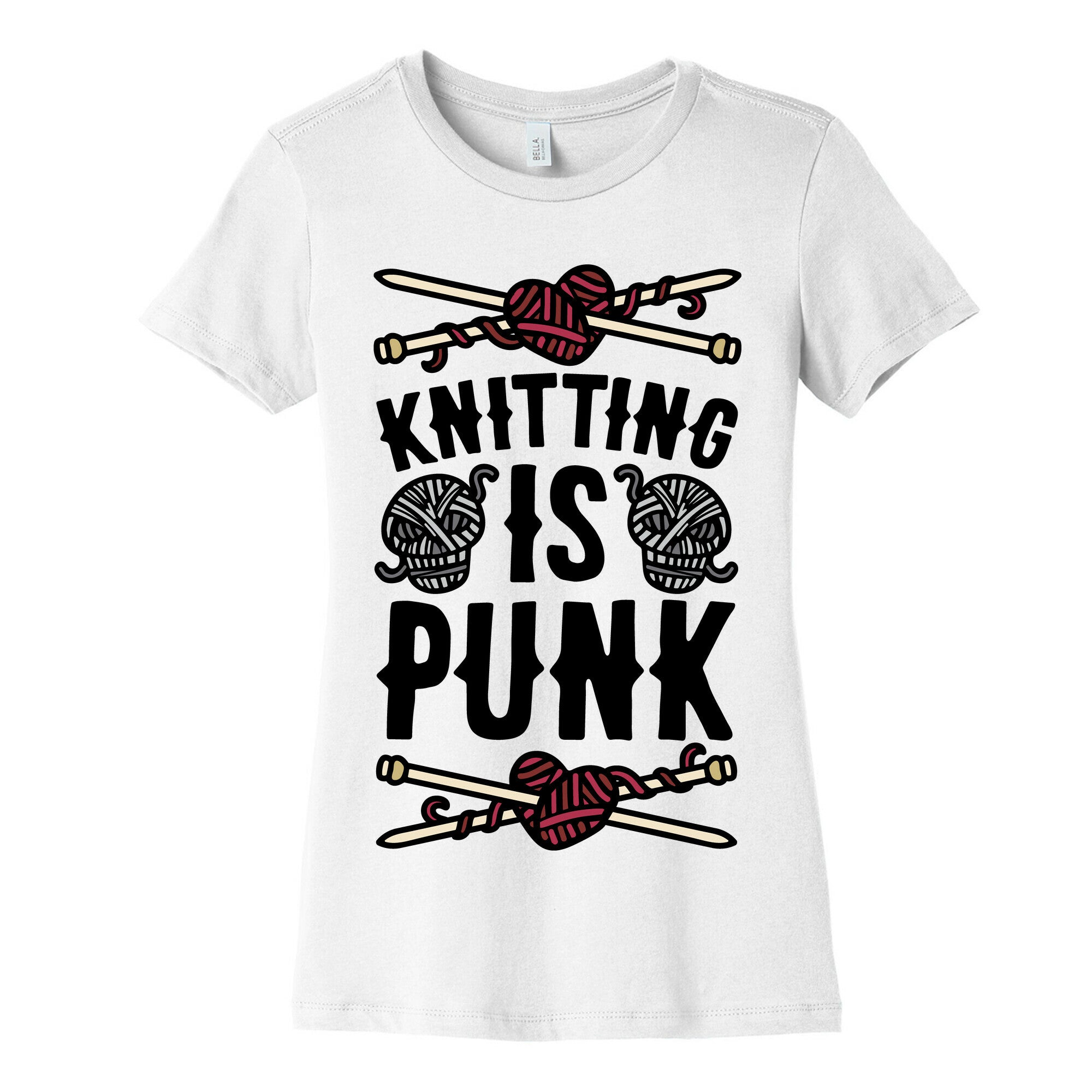 Knitting Is Punk Women's Cotton Tee