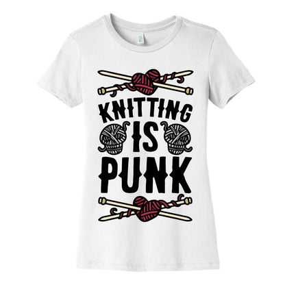 Knitting Is Punk Women's Cotton Tee