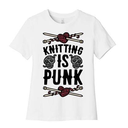 Knitting Is Punk Women's Cotton Tee