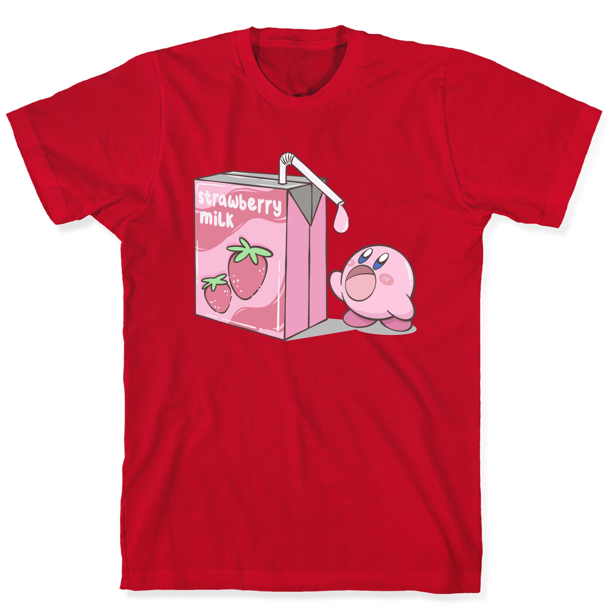 Strawberry Milk Kirby Parody T-Shirt