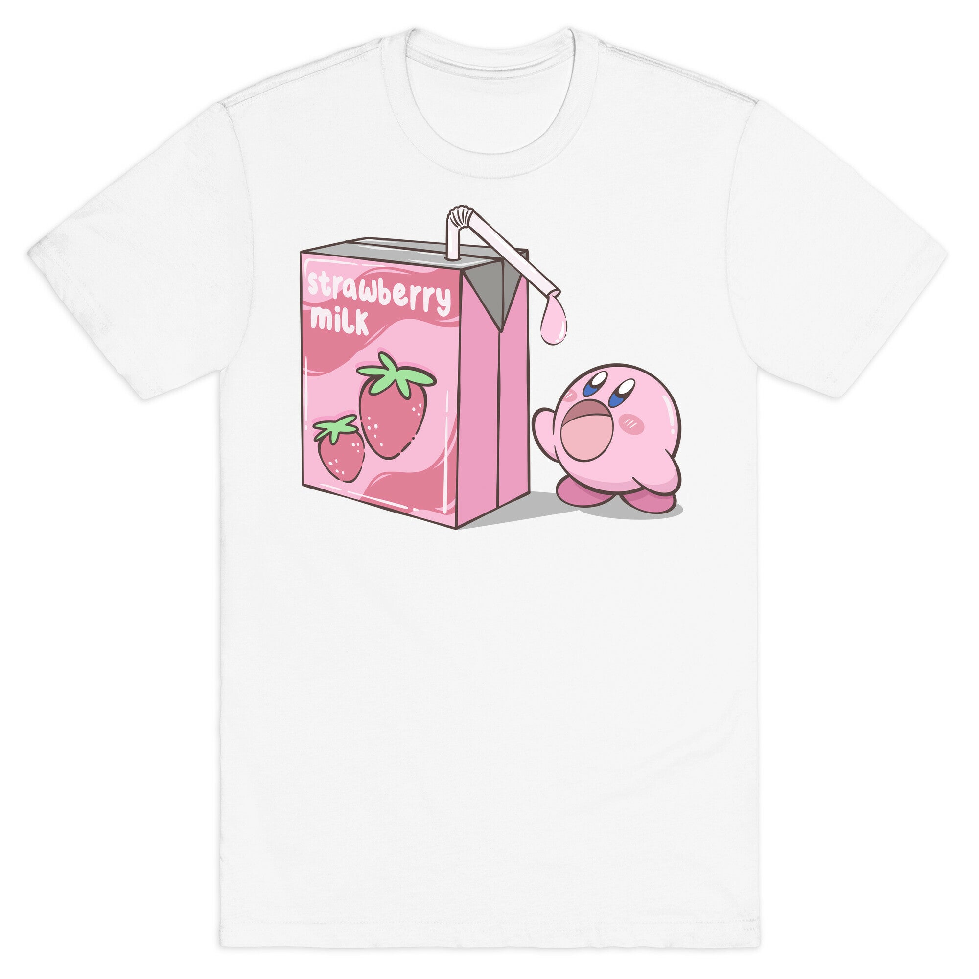 Strawberry Milk Kirby Parody T-Shirt