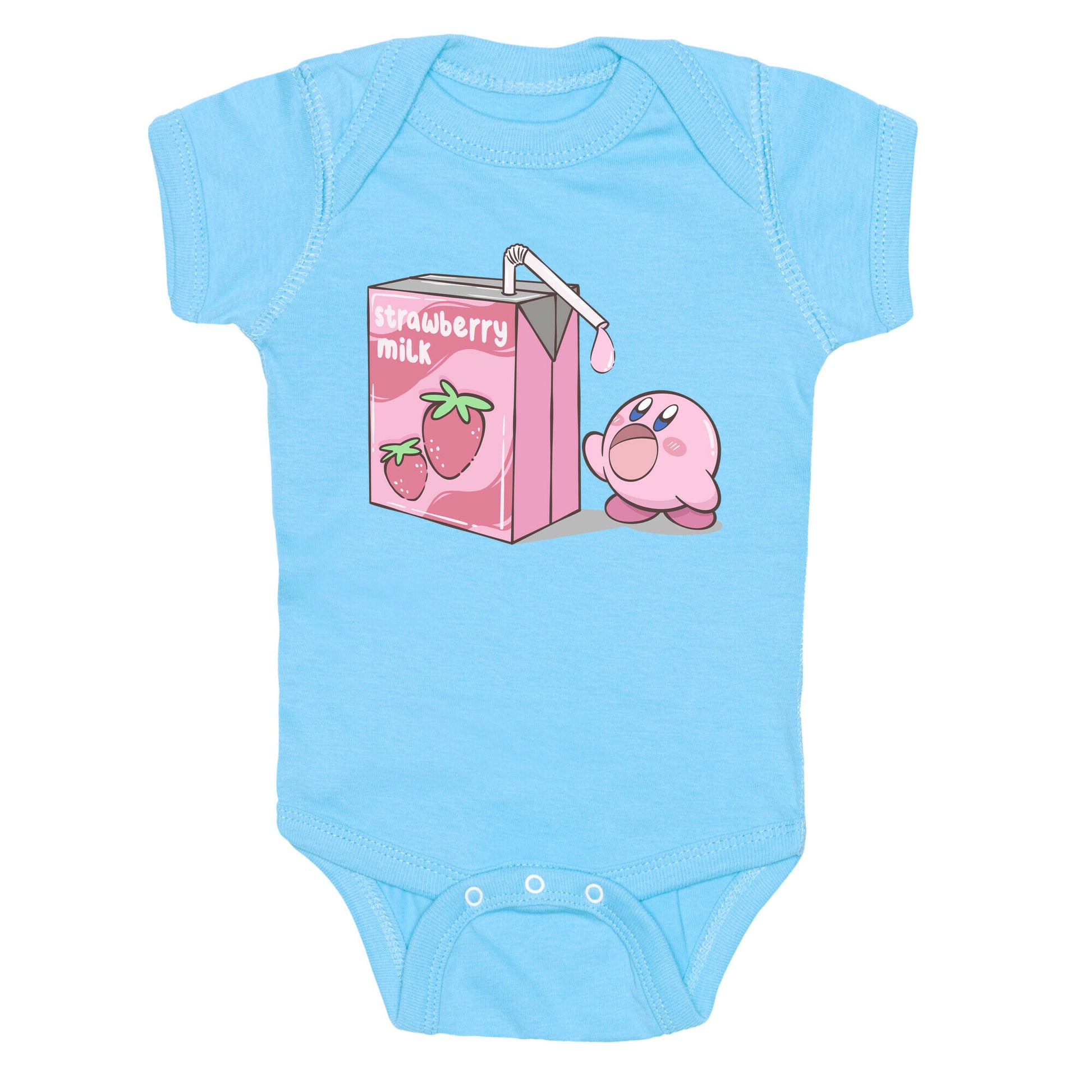 Strawberry Milk Kirby Parody Baby One Piece
